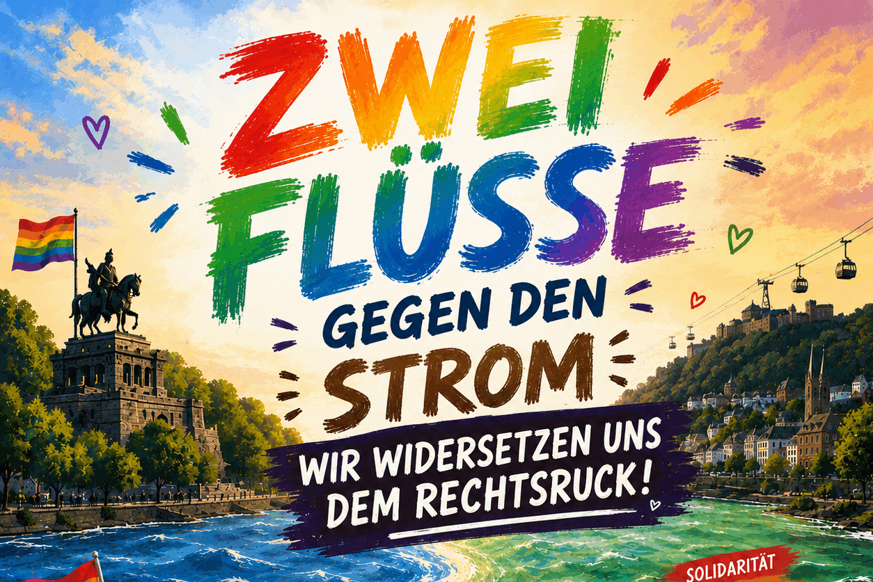 CSD Koblenz Demo - Zwei Flüsse gegen den Strom